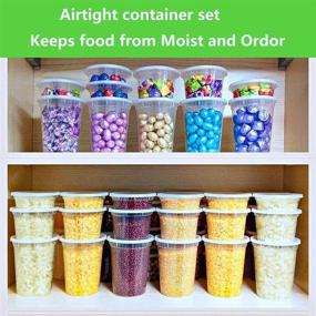 img 2 attached to 🍱 Tashibox 32 oz-24 Sets, Plastic Food Storage Containers with Airtight Lids, Freezer Friendly, Microwavable Soup Containers