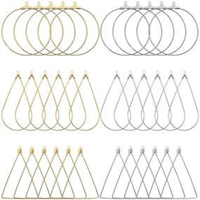 img 4 attached to Beading Earrings Supplies Triangle Teardrop Beading & Jewelry Making