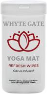 🧘 whyte gate yoga mat wipes for home, gym, studio, and spa - pack of 20 wipes logo