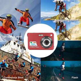 img 2 attached to 📸 Rechargeable 24MP FHD Pocket Camera with 2.4 Inch Screen, 8X Digital Zoom, Compact Design for Backpacking - Includes 32GB SD Card - Perfect for Photography