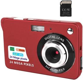 img 4 attached to 📸 Rechargeable 24MP FHD Pocket Camera with 2.4 Inch Screen, 8X Digital Zoom, Compact Design for Backpacking - Includes 32GB SD Card - Perfect for Photography