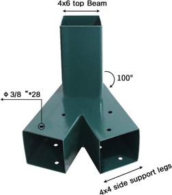 img 3 attached to 🐌 Heavy Duty Steel Lovely Snail A-Frame Swing Set Bracket - 2 Brackets for Playset with Mounting Hardware in Green