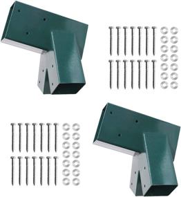 img 4 attached to 🐌 Heavy Duty Steel Lovely Snail A-Frame Swing Set Bracket - 2 Brackets for Playset with Mounting Hardware in Green