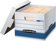 📦 bankers box stor/file medium-duty storage boxes, quick set-up with lift-off lid, letter/legal size, 4 pack (0078907), white логотип