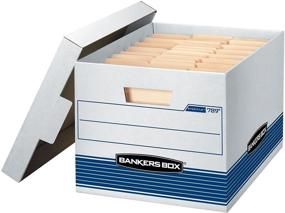 img 2 attached to 📦 Bankers Box STOR/File Medium-Duty Storage Boxes, Quick Set-Up with Lift-Off Lid, Letter/Legal Size, 4 Pack (0078907), White