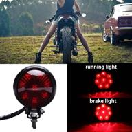 🔴 8 led red motorcycle tail light stop lamp - compatible with chopper bobber cafe racer bike logo