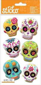 img 1 attached to 🎃 Creepy and Colorful Sticko Sugar Skull Halloween Stickers