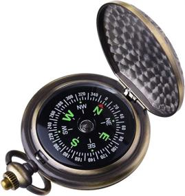 img 4 attached to Kakuru Vintage Pocket Compass for Kids: Accurate & Waterproof for Outdoor Adventures & Emergencies