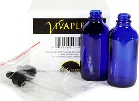 img 2 attached to 🔵 Premium Cobalt Glass Bottles with Droppers - Vivaplex Ensures Quality and Precision