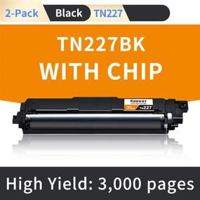 img 1 attached to kooway High-Quality Toner Cartridge Set - Compatible with Brother TN227BK TN227 TN223BK TN223 - for MFC-L3770CDW MFC-L3750CDW HL-L3270CDW HL-L3230CDW HL-L3290CDW HL-L3210CW MFC-L3710CW - Includes 2 Black Cartridges