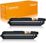 kooway high-quality toner cartridge set - compatible with brother tn227bk tn227 tn223bk tn223 - for mfc-l3770cdw mfc-l3750cdw hl-l3270cdw hl-l3230cdw hl-l3290cdw hl-l3210cw mfc-l3710cw - includes 2 black cartridges logo