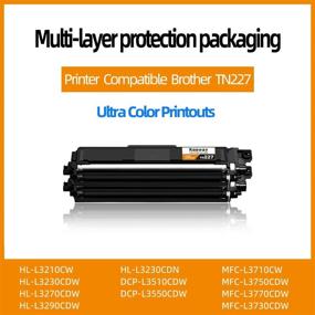 img 3 attached to kooway High-Quality Toner Cartridge Set - Compatible with Brother TN227BK TN227 TN223BK TN223 - for MFC-L3770CDW MFC-L3750CDW HL-L3270CDW HL-L3230CDW HL-L3290CDW HL-L3210CW MFC-L3710CW - Includes 2 Black Cartridges