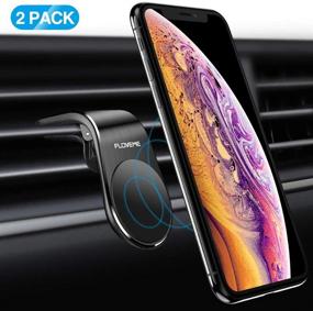 img 3 attached to 🚗 2 Pack Magnetic Phone Car Mount by FLOVEME - Hands-Free Universal Holder for iPhone and Samsung Galaxy - Air Vent Mount for Safe GPS Navigation