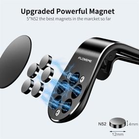 img 2 attached to 🚗 2 Pack Magnetic Phone Car Mount by FLOVEME - Hands-Free Universal Holder for iPhone and Samsung Galaxy - Air Vent Mount for Safe GPS Navigation
