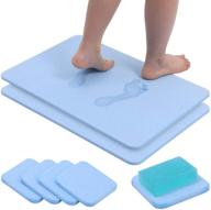 🛁 diatomaceous earth bath mat: fast water drying, absorbent foot pad & toothbrush holder logo