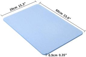 img 2 attached to 🛁 Diatomaceous Earth Bath Mat: Fast Water Drying, Absorbent Foot Pad & Toothbrush Holder