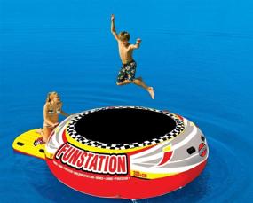 img 1 attached to 🌊 Ultimate Fun with SportsStuff PVC Funstation Bouncer: A Must-Have for Refreshing Water Adventures!