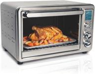 🍞 hamilton beach 31190c: large 6-slice stainless steel convection toaster oven with rotisserie- digital display & countertop convenience logo