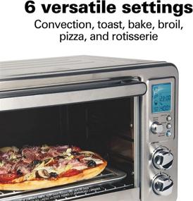 img 3 attached to 🍞 Hamilton Beach 31190C: Large 6-Slice Stainless Steel Convection Toaster Oven with Rotisserie- Digital Display & Countertop Convenience