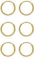 💎 egoo&yamee sterling silver cartilage hoop earrings for women - hypoallergenic huggie earring endless small hoop earrings set, 3 pairs tragus earrings (8mm/10mm/12mm) logo