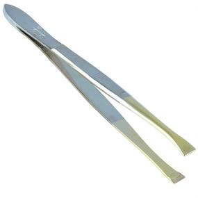 img 3 attached to 💫 Camila Solingen CS31 3.5" Gold Tipped, Surgical Grade, German Stainless Steel Tweezers (Straight) - Perfect for Precise Facial Hair and Eyebrow Shaping and Removal for Men and Women