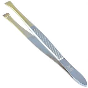 img 4 attached to 💫 Camila Solingen CS31 3.5" Gold Tipped, Surgical Grade, German Stainless Steel Tweezers (Straight) - Perfect for Precise Facial Hair and Eyebrow Shaping and Removal for Men and Women