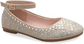 img 3 attached to 💫 Shine Bright with OLIVIA Sparkly Ballet Rhinestone Toddler Girls' Flats