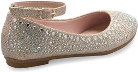 img 1 attached to 💫 Shine Bright with OLIVIA Sparkly Ballet Rhinestone Toddler Girls' Flats