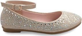 img 2 attached to 💫 Shine Bright with OLIVIA Sparkly Ballet Rhinestone Toddler Girls' Flats