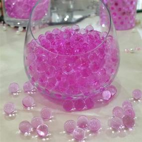 img 4 attached to 💧 Fuchsia Water Beads Wedding Centerpieces: Perfect Gel Jelly Crystal Soil Balls for Beautiful Water Plant Decor, Floating Candle Holders, Floral Arrangements, Kids Sensory Toy - 11250 Pcs, 8 OZ