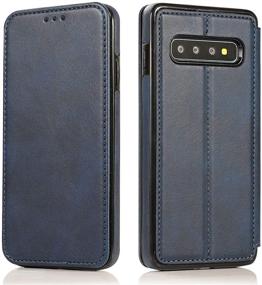 img 4 attached to AQUEY Compatible With Samsung Galaxy S10 Plus Wallet Case With Card Holders Men's Accessories