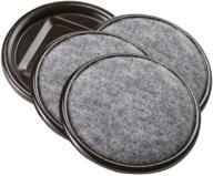 🪑 round reusable carpet bottom furniture caster cups 2.5", softtouch, brown (4 pack) - safeguard hardwood, tile, laminate floors logo