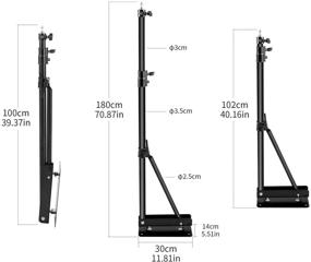 img 1 attached to 📸 Крепление Meking Wall Camera: Расширяемый рычаг длиной 70,8 дюйма для фотостудии, видео, вспышки и не только!