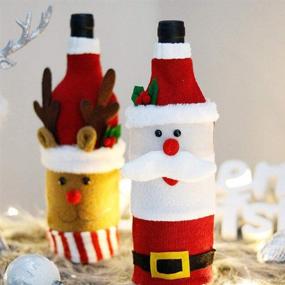 img 2 attached to 🎄 TYUW Christmas Wine Bottle Cover - 3 Pack of Cute Wine Bottle Sweaters for Festive Christmas Decorations