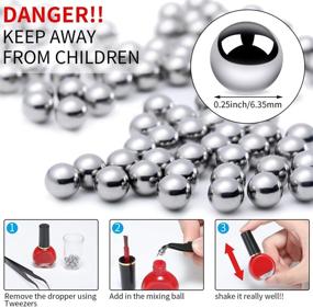 img 3 attached to 🔩 Premium Stainless Steel Nail Polish Mixing Balls – 200 Pieces, 6.25 mm – Rust-Proof Agitator Balls Ideal for Nail Polish and Model Paint