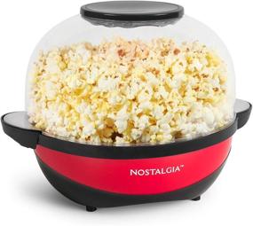 img 4 attached to 🍿 Nostalgia SP6RD 6-Quart Stirring Popcorn Popper: Quick-Heat Technology, Kernel Measuring Cup, Oil-Free, Roasted Nuts Maker, Ideal for Birthday Parties (Red)