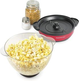 img 3 attached to 🍿 Nostalgia SP6RD 6-Quart Stirring Popcorn Popper: Quick-Heat Technology, Kernel Measuring Cup, Oil-Free, Roasted Nuts Maker, Ideal for Birthday Parties (Red)