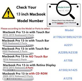 img 3 attached to Se7Enline Compatible With MacBook Pro 13 Inch Case Plastic Hard Shell Case For Mac Pro 13-Inch Touch Bar A1706/A1989/A2251/A2289/A2159/A2338 2016-2020 With Keyboard Cover