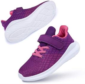 img 4 attached to Ultimate Performance: Lightweight and Breathable Athletic Girls' Running Sneakers