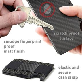 img 2 attached to Carbon Fiber Money Clip Wallet