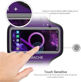 img 3 attached to 📱 JEMACHE Galaxy S10/S9/S8 Armband: Ideal Workout Phone Arm Band in Purple for Samsung Galaxy S7 Edge