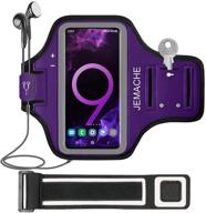 📱 jemache galaxy s10/s9/s8 armband: ideal workout phone arm band in purple for samsung galaxy s7 edge logo