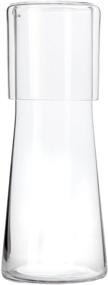 img 3 attached to 🛏️ Lily's Home Bedside Night Water Carafe with Tumbler Glass Set - Easy Pour Spout for Clean Usage in Bedroom, Bathroom, or Kitchen - Cup Doubles as Lid - Lead Free Glass - 16 Ounces, 8.5 inches Tall