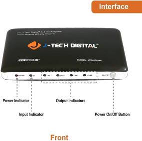 img 2 attached to 📺 J-Tech Digital JTD0104/4K 4 Port HDMI Splitter - Enhancing Ultra HD 4K 3840x2160 Resolution with 3D Support