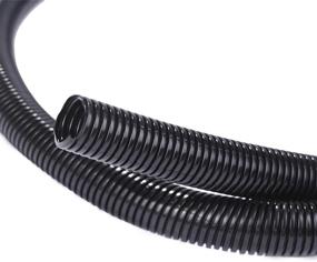 img 4 attached to 🔌 Гибкая и прочная чёрная трубка-канва разделения проводов длиной 25 футов от Alex Tech - Защитите и организуйте провода