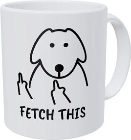 img 1 attached to 🖕 Kaimebien Fetch This Dog Middle Finger: The Ultimate Funny Coffee Mug at 11 Ounces