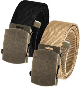 img 3 attached to 🧳 Timeless Style: Belt Antique Slider Buckle Canvas Exquisitely Designed for the Fashion-forward