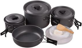 img 4 attached to ELLEN Outdoor Cookware Backpacking Black SY500