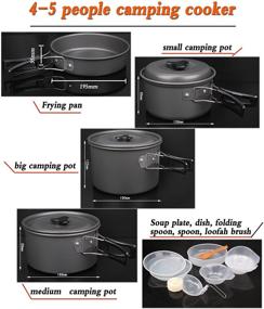 img 3 attached to ELLEN Outdoor Cookware Backpacking Black SY500