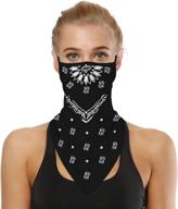 🌬️ lolong face bandana ear loops: stylish neck gaiters for dust, wind & motorcycle - ideal for men & women logo